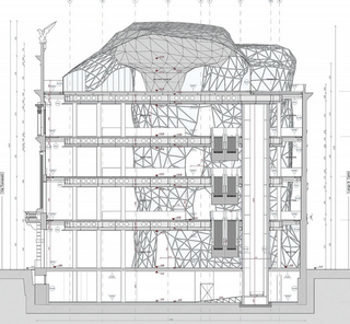 Illustration for article titled Nada como una 'ameba' de cristal y acero para dar vida a un palacio